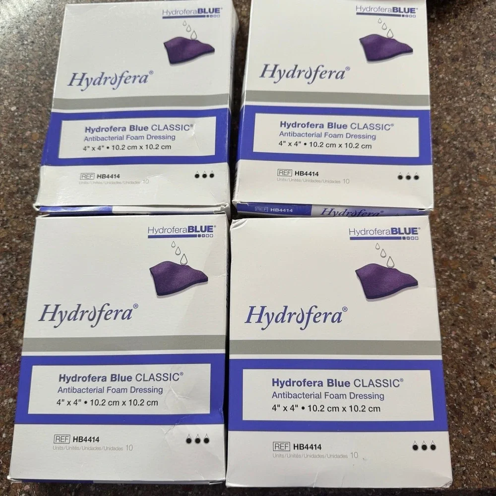 Hydrofera Blue Classic Antibacterial Foam Dressings 4 Boxes New Sterile Wounds